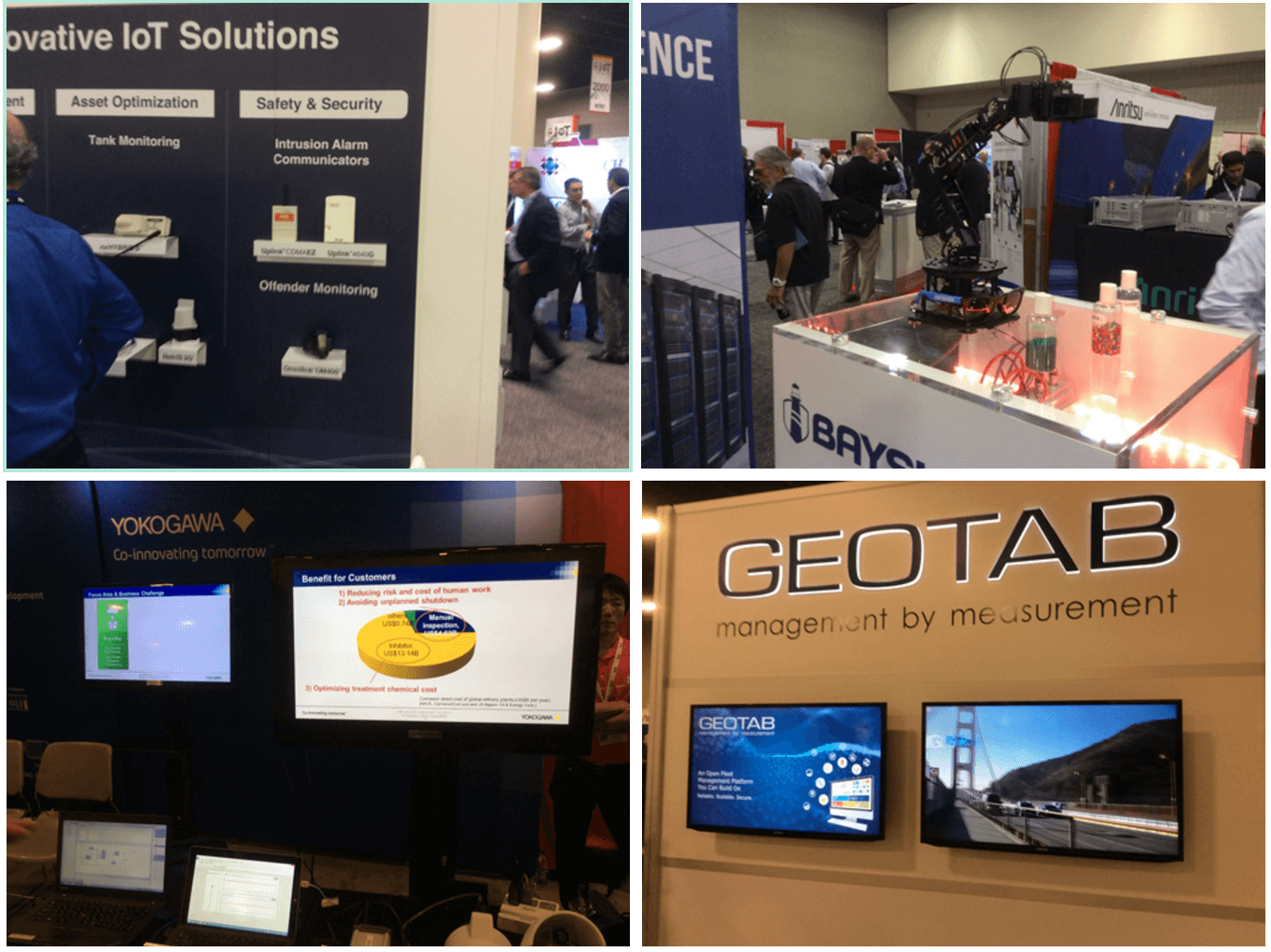 Numerex －Safty and Security System / Bayshore — Remote control & Automated Stop with Alert / Yokogawa — IoT Enablement with partnership (MS etc) / GEOTAB — Fleet management