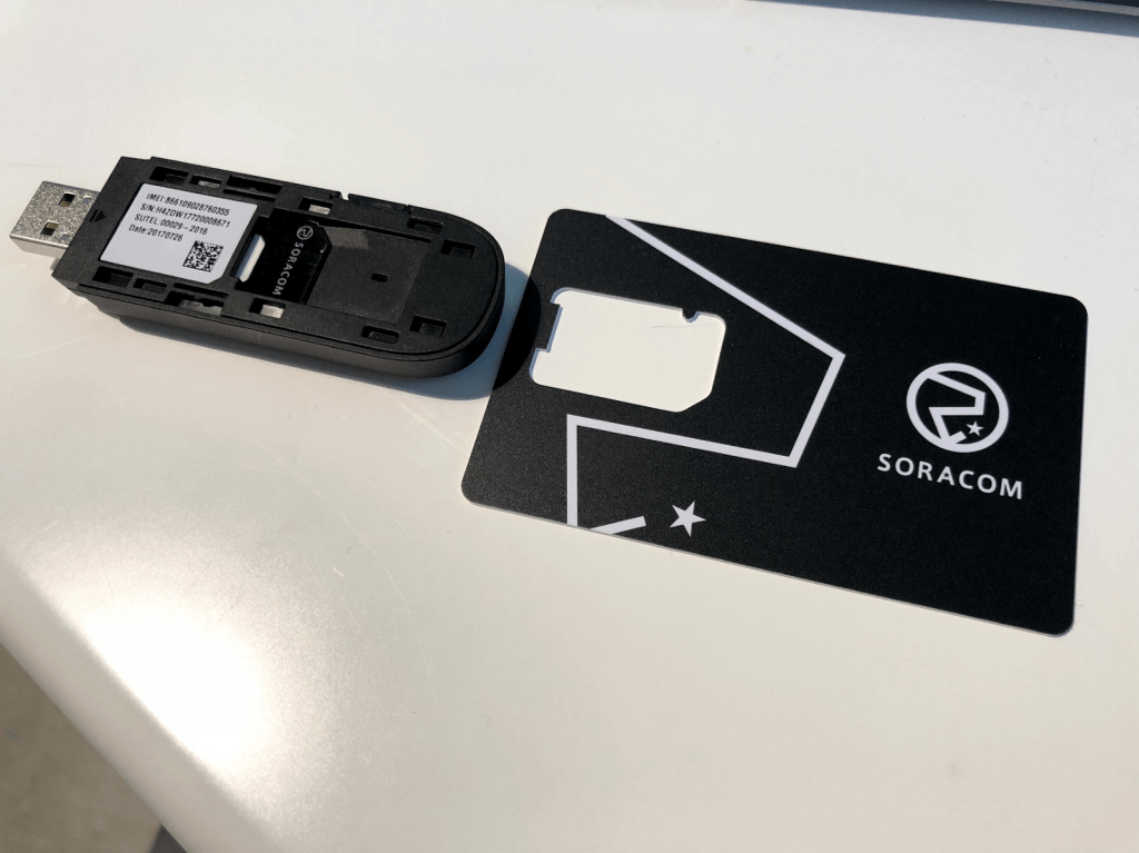 USB Modem with Soracom SIM loaded