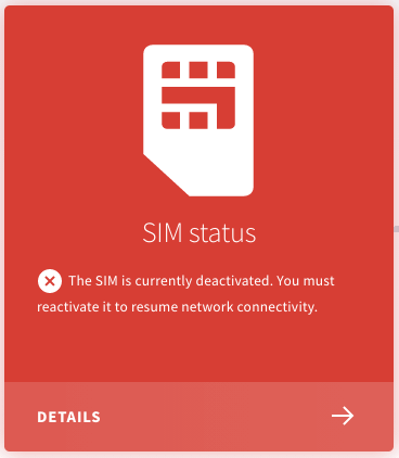 Inactive SIM Screen