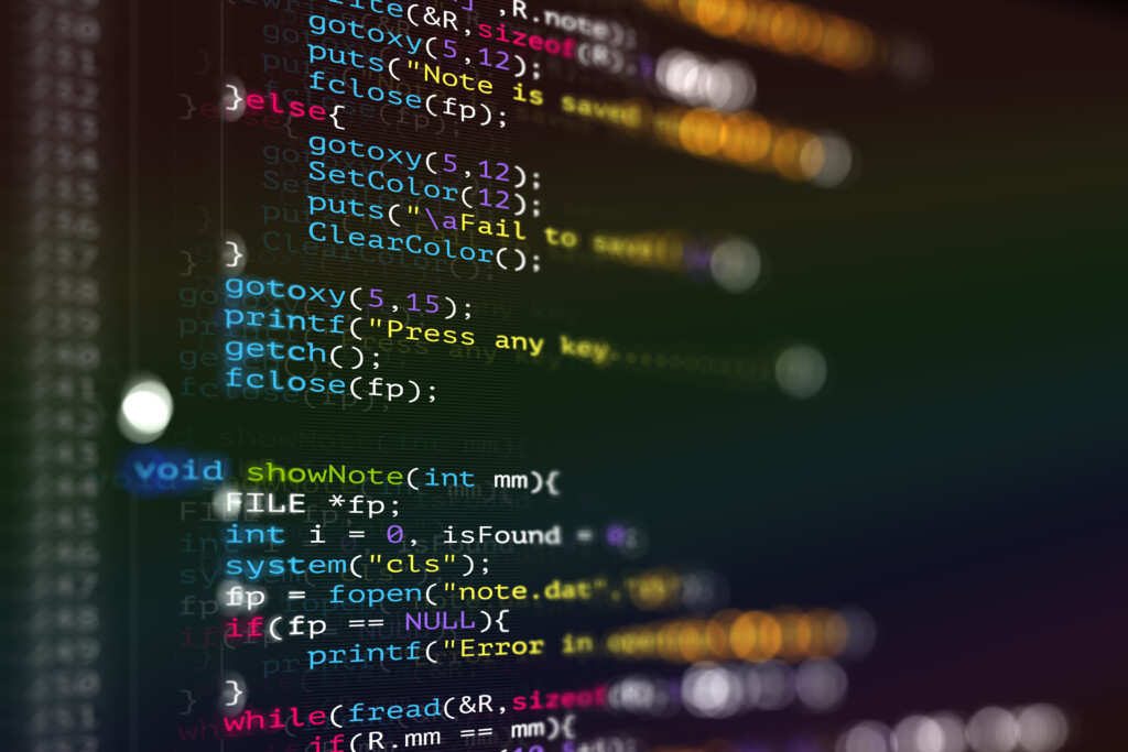 C programming language, coding, Image by Adobe Stock
