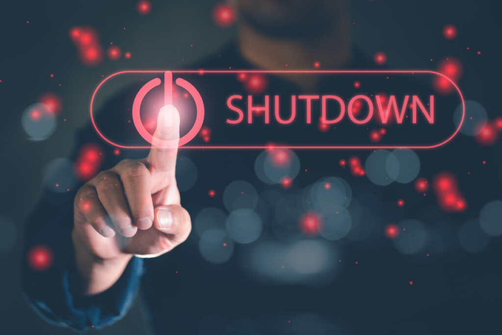 Business shutdown, Power button, Abstract, Image by Adobe Stock