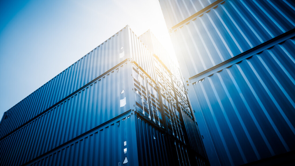 Shipping containers, asset tracking, image by Adobe Stock