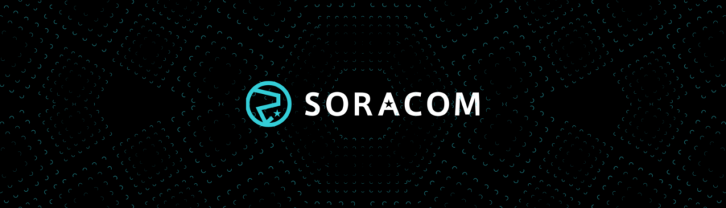 Soracom logo on dark background